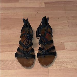Black Lace Sandals
